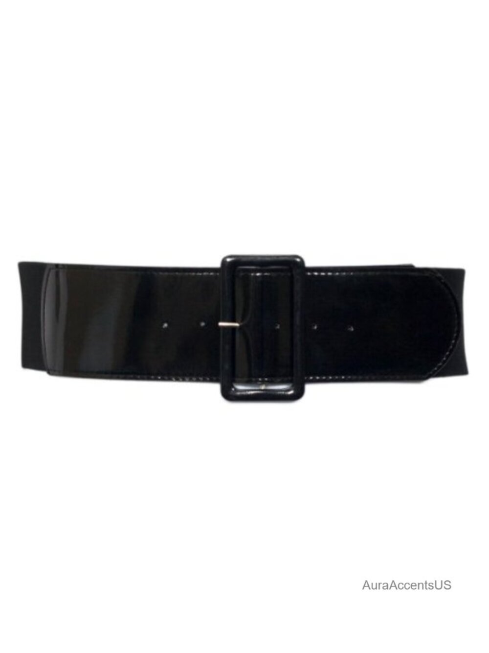Women's Wide Patent Leather Buckle High Waist Fashion Belt